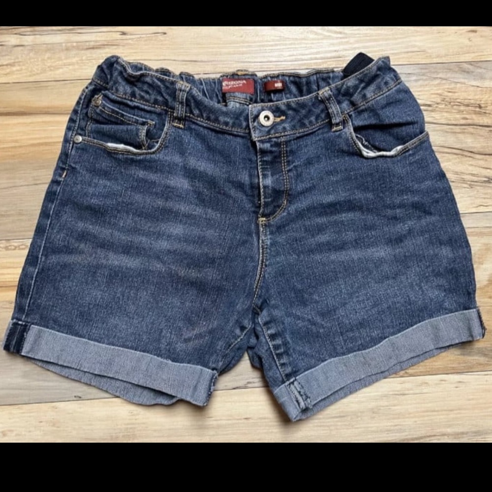 Girls - Plus Size 18.5 - Arizona - Cuffed Midi Denim Shorts- Adjustable Waist